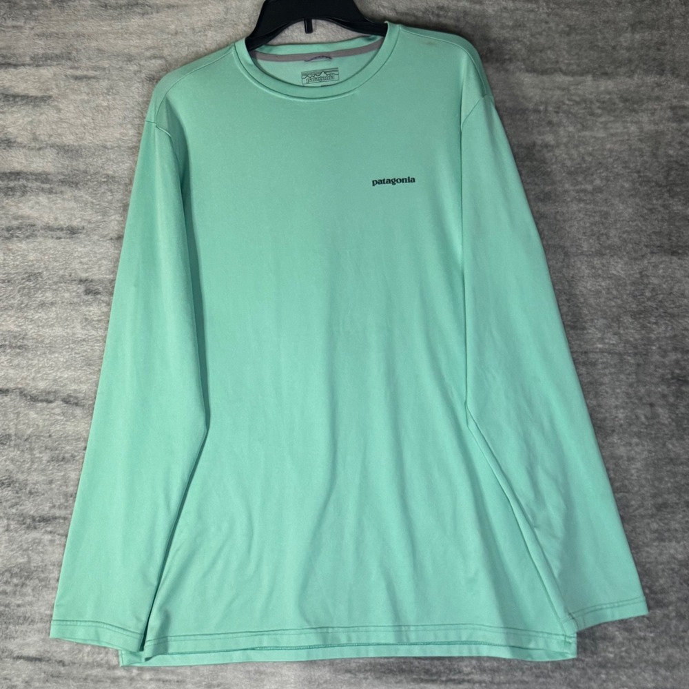 Patagonia Mens Capilene Daily Graphic Long Sleeve Shirt Mint Green STY52146 L